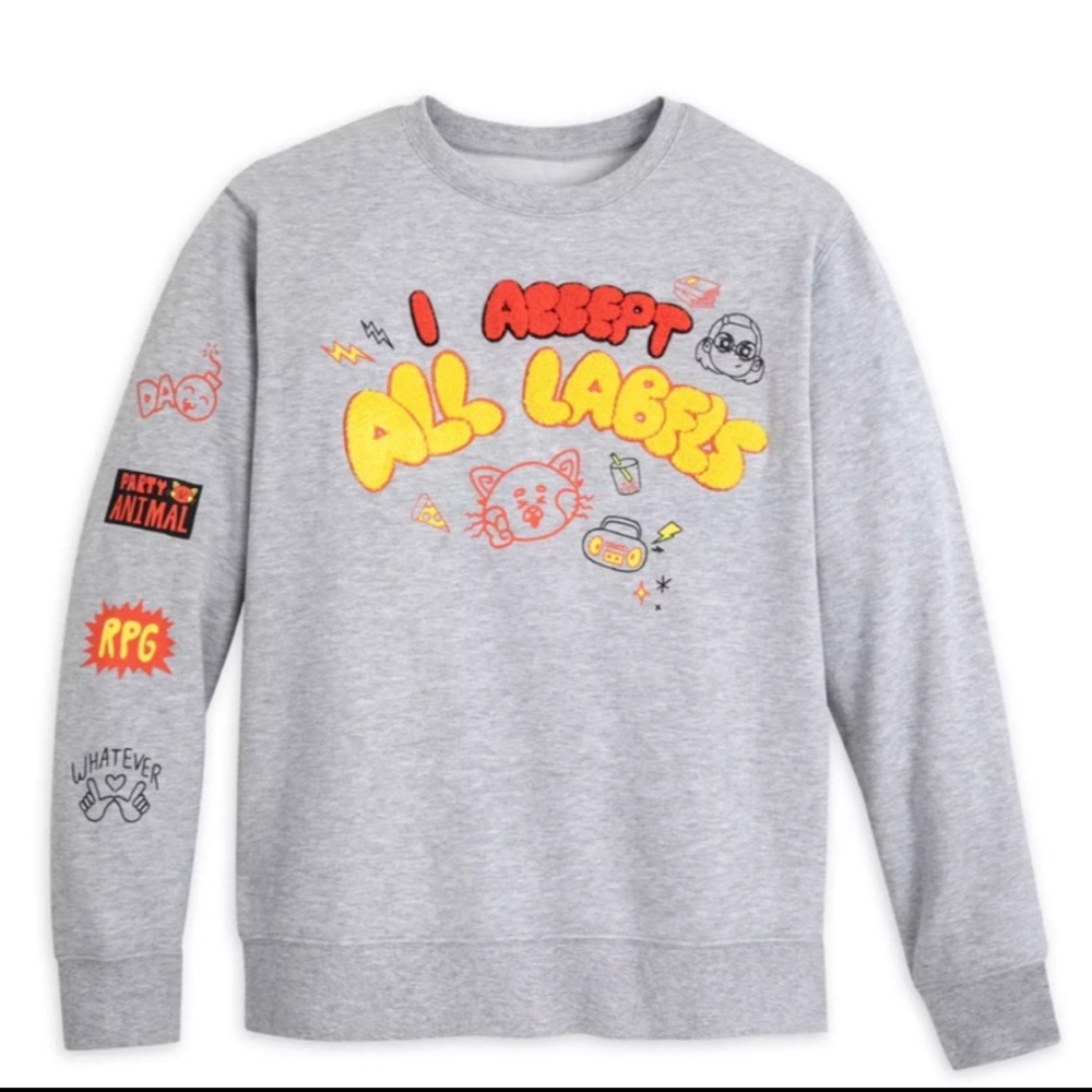 Disney Pixar’s Turning Red “I Accept All Labels” Sweatshirt